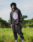 BRAINWASHING EMBROIDERY HOODIE - BLACK