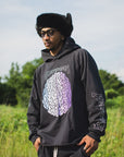 BRAINWASHING EMBROIDERY HOODIE - BLACK