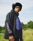 BRAINWASHING EMBROIDERY HOODIE - BLACK