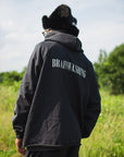 BRAINWASHING EMBROIDERY HOODIE - BLACK