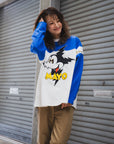 ELECTRICAL MOUSE EMBROIDERY FOOTBALL LONG SLEEVE TEE