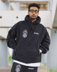 FIRE IRON CROSS EMBROIDERY NYLON JKT