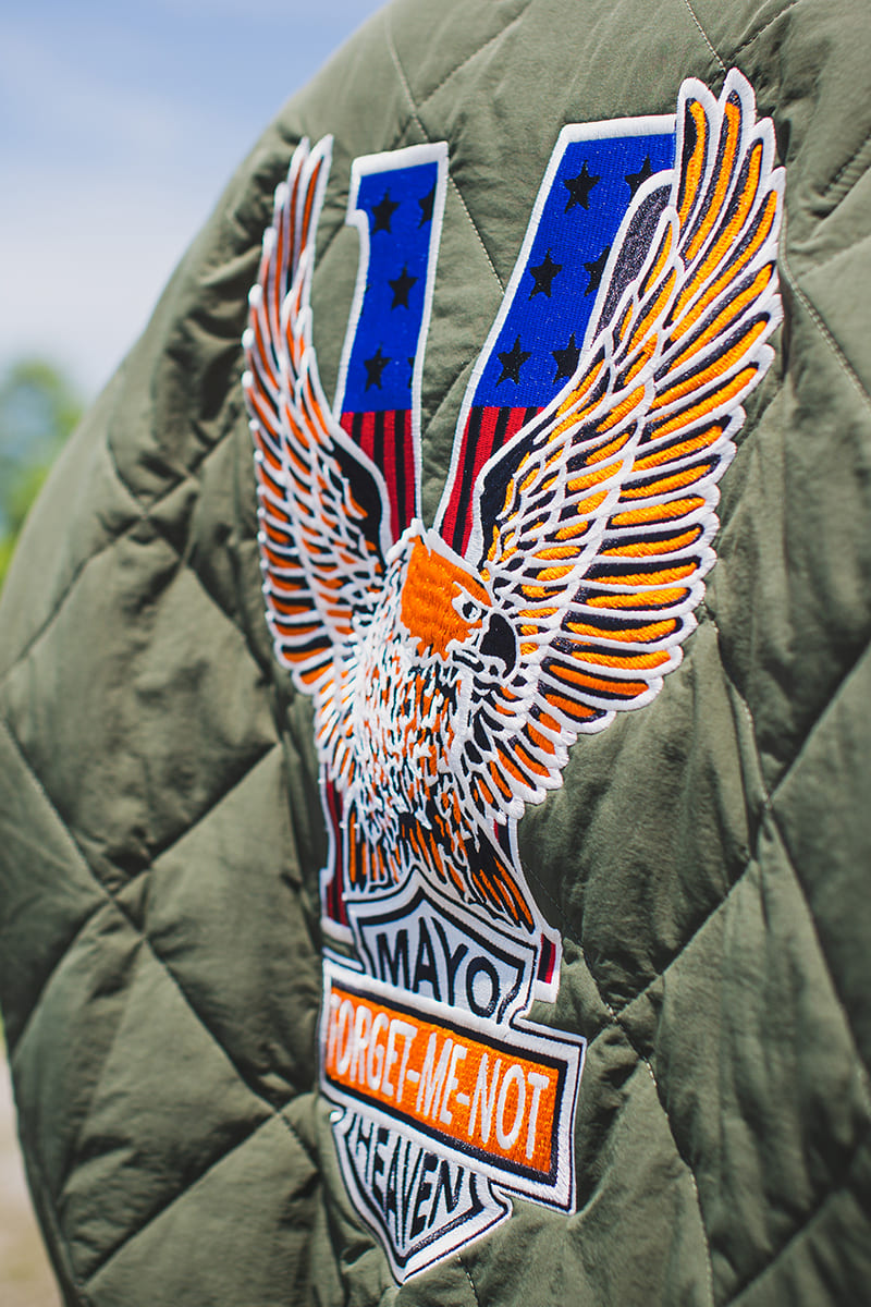 EAGLE  EMBROIDERY NYLON JKT