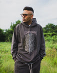 BRAINWASHING EMBROIDERY HOODIE - CHARCOAL