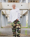 CROSS BORN SNAKE PRINT LONG SLEEVE TEE