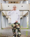 CROSS BORN SNAKE PRINT LONG SLEEVE TEE