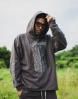 BRAINWASHING EMBROIDERY HOODIE - CHARCOAL