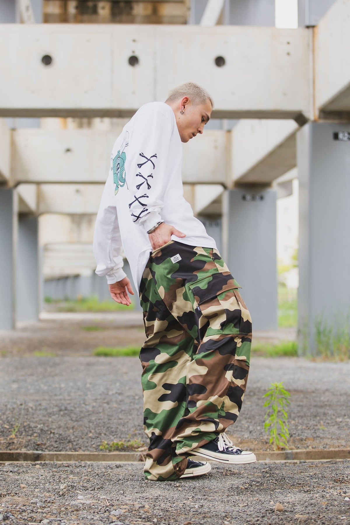 MAYO MILITARY NYLON CARGO PANTS