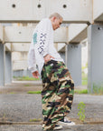 CROSS BORN SNAKE PRINT LONG SLEEVE TEE
