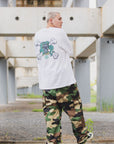 CROSS BORN SNAKE PRINT LONG SLEEVE TEE