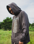 BRAINWASHING EMBROIDERY HOODIE - CHARCOAL