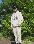 F●CKIN F●CK EMBROIDERY HOODIE - OFF WHITE