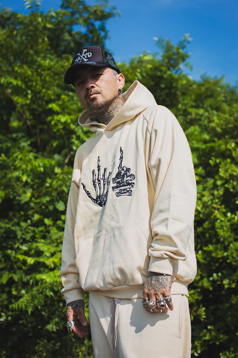 F●CKIN F●CK EMBROIDERY HOODIE - OFF WHITE