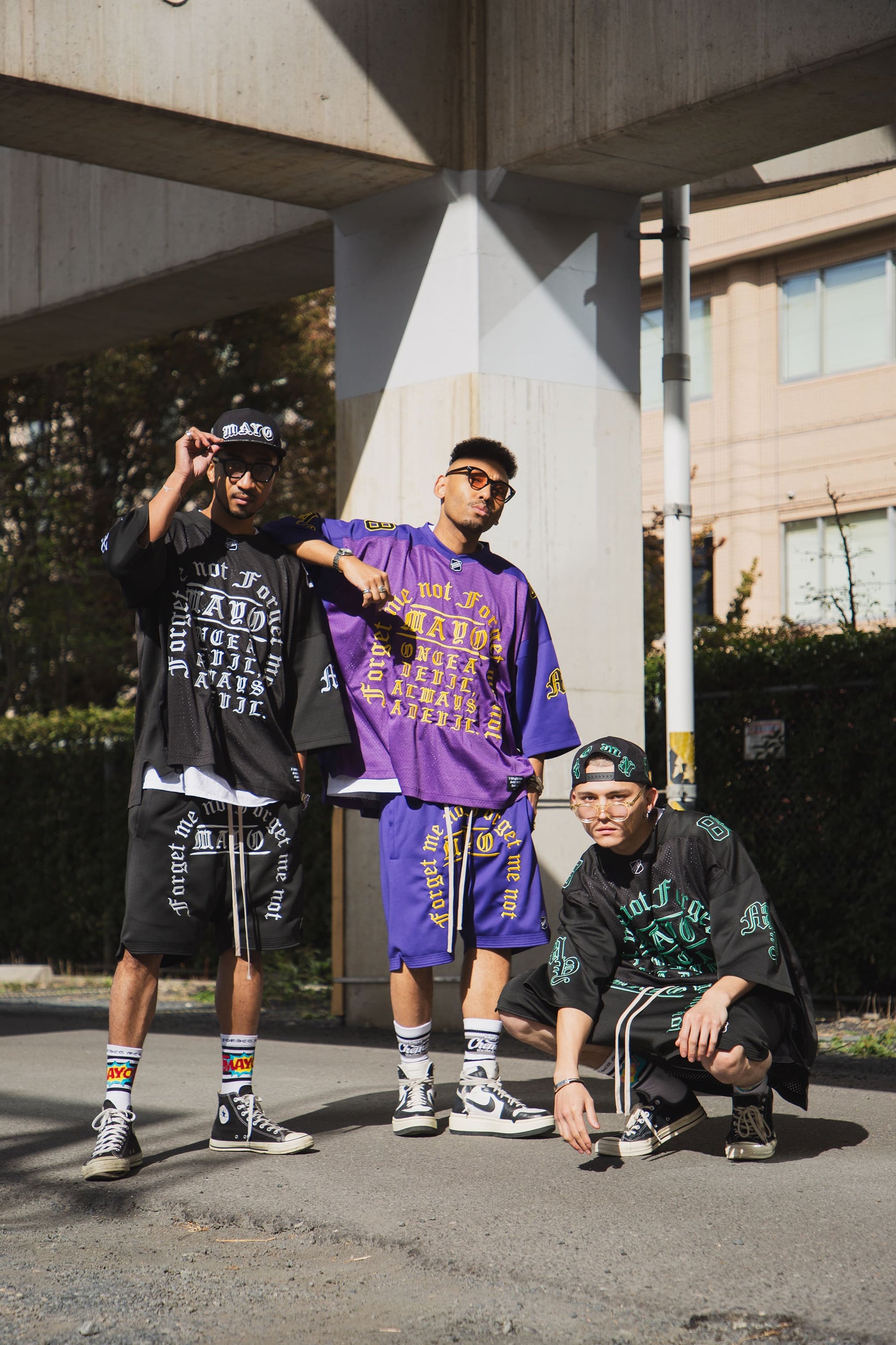 MAYO MESSAGE EMBROIDERY GAME SHORT SLEEVE SHIRT