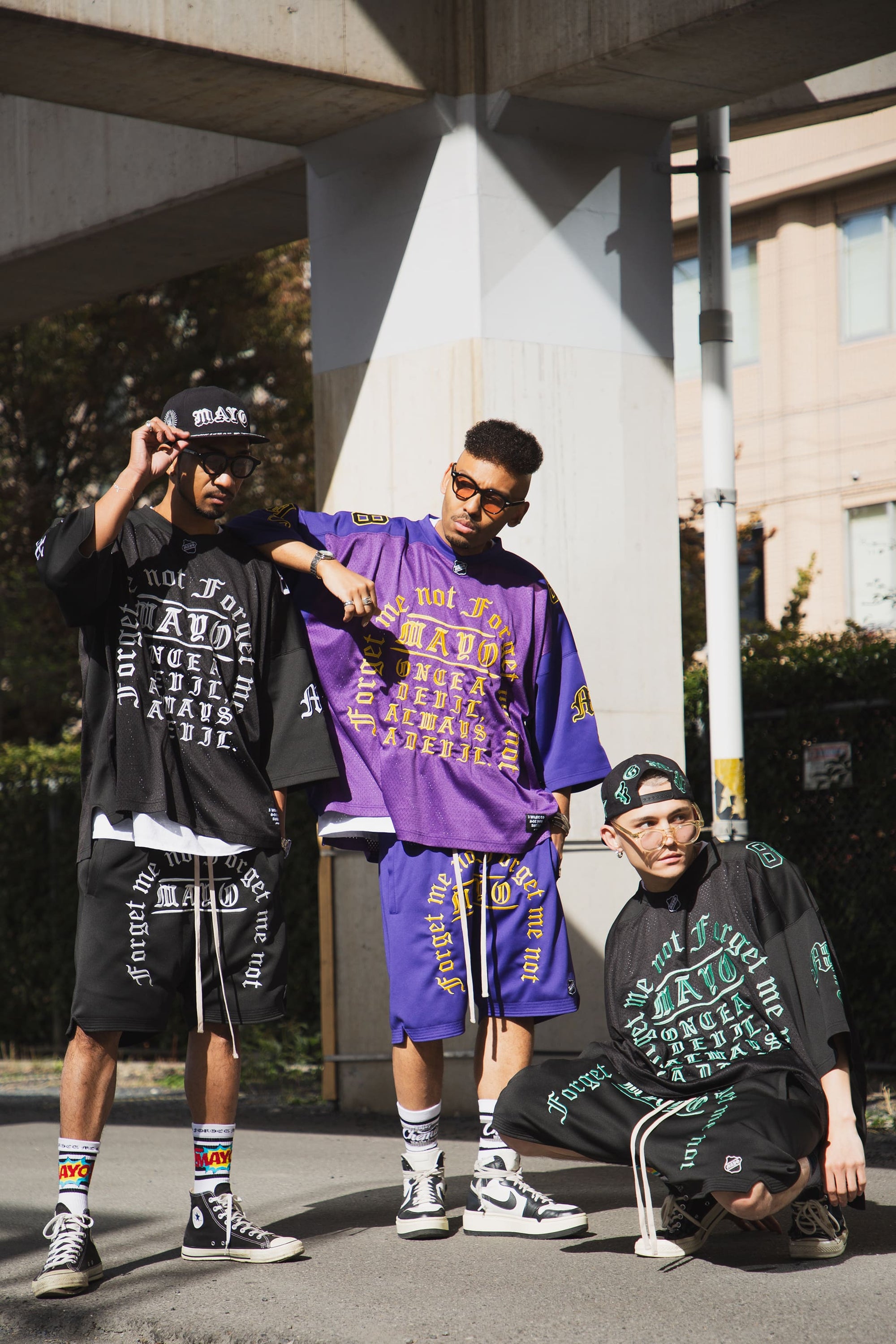 MAYO MESSAGE EMBROIDERY GAME SHORT SLEEVE SHIRT