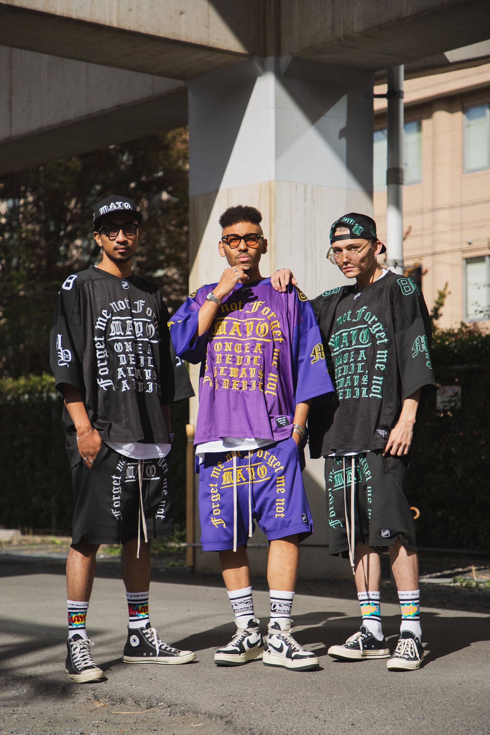 MAYO MESSAGE EMBROIDERY GAME SHORT SLEEVE SHIRT