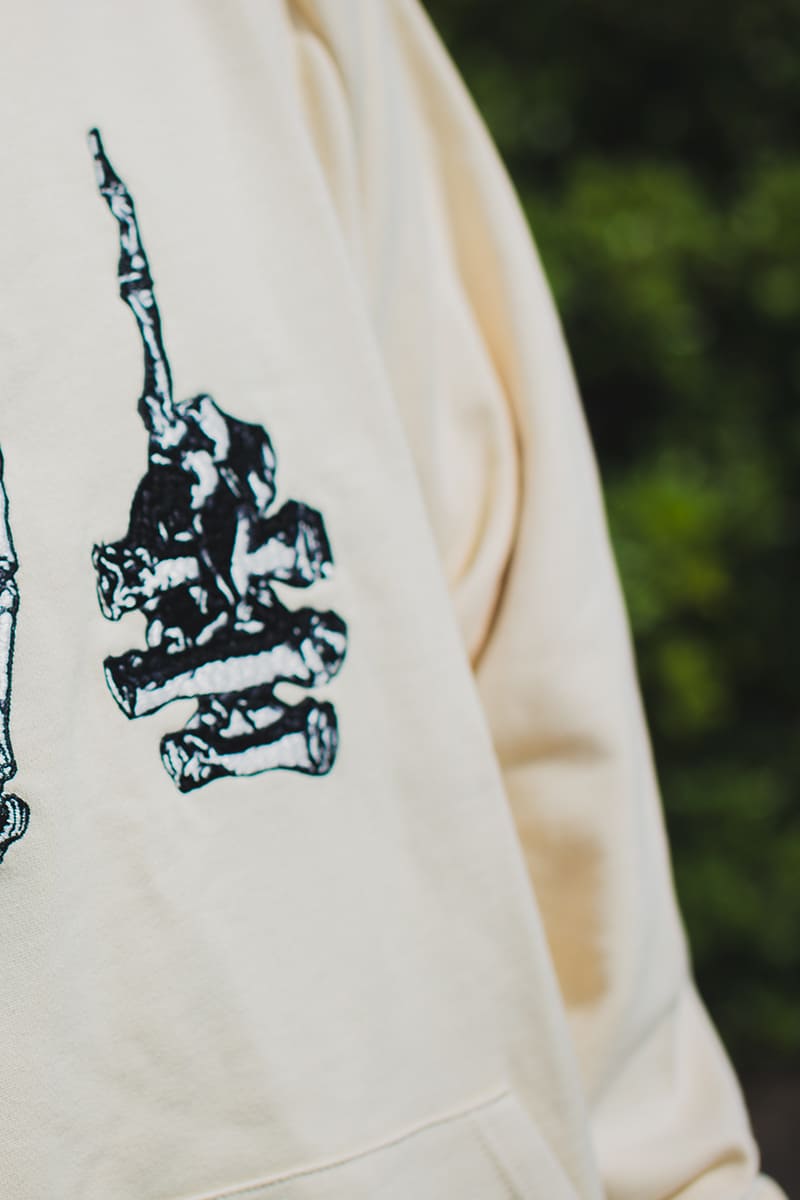 F●CKIN F●CK EMBROIDERY HOODIE - OFF WHITE