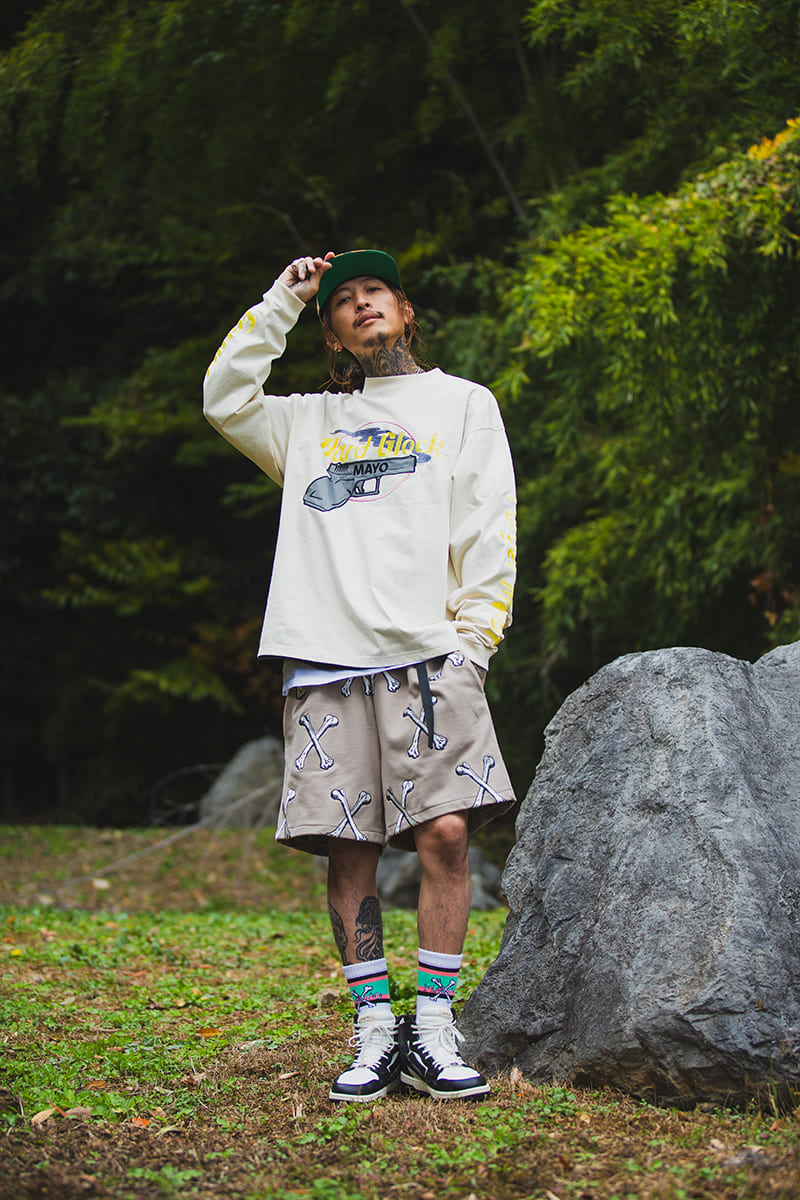 Hard Glock MAYO Embroidery Long Sleeve Tee - WHITE