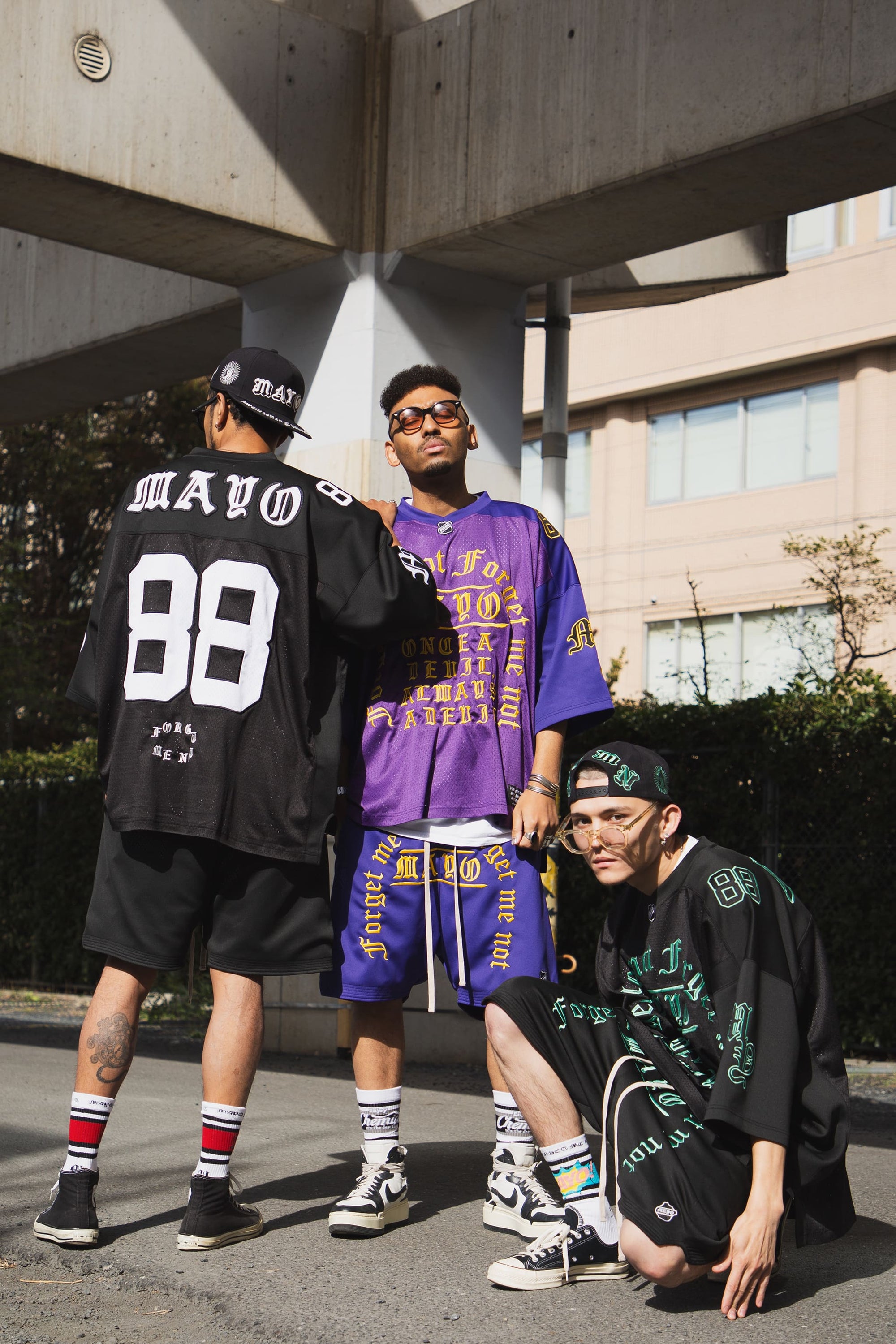 MAYO MESSAGE EMBROIDERY GAME SHORT SLEEVE SHIRT