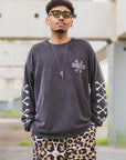 CROSS BORN SNAKE PRINT LONG SLEEVE TEE