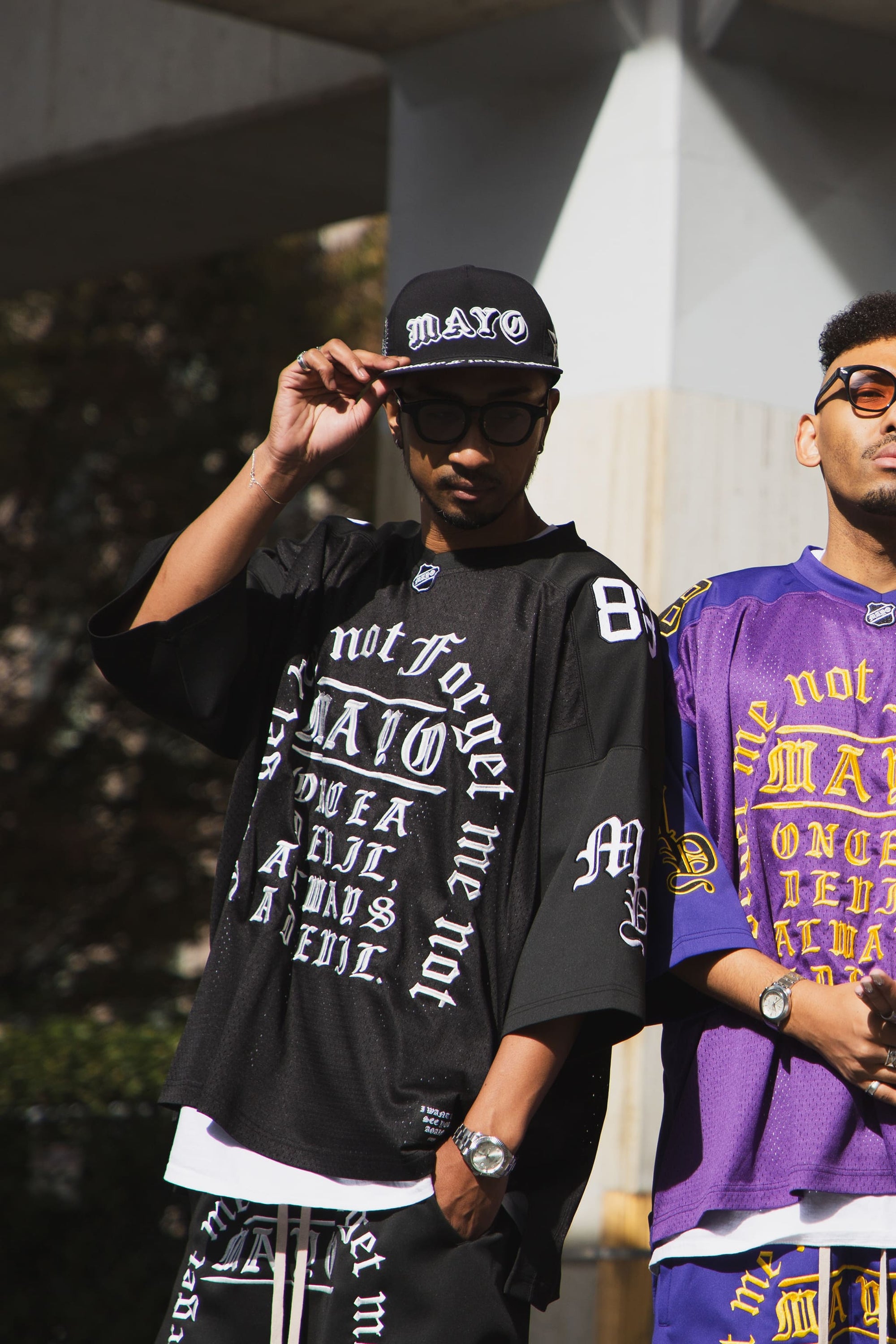 MAYO MESSAGE EMBROIDERY GAME SHORT SLEEVE SHIRT