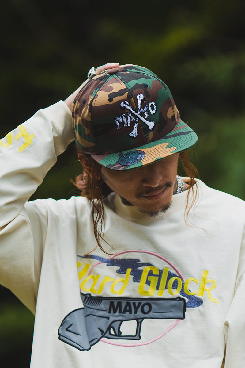 【WEB LIMITED】MAYO CROSS BONE Embroidery CAP - CAMO