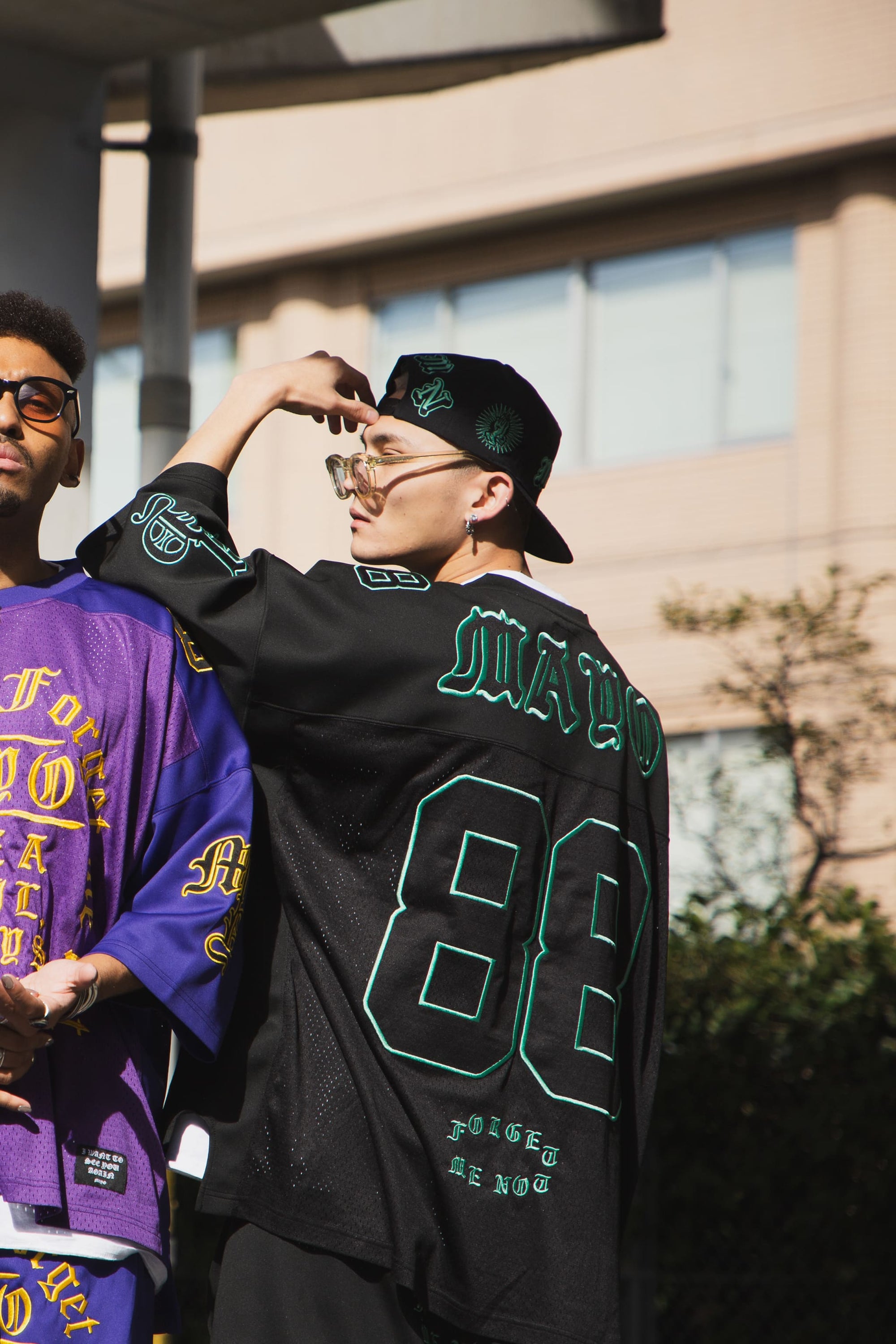 MAYO MESSAGE EMBROIDERY GAME SHORT SLEEVE SHIRT