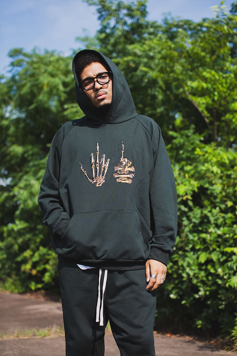 F●CKIN F●CK EMBROIDERY HOODIE - DARK GREEN