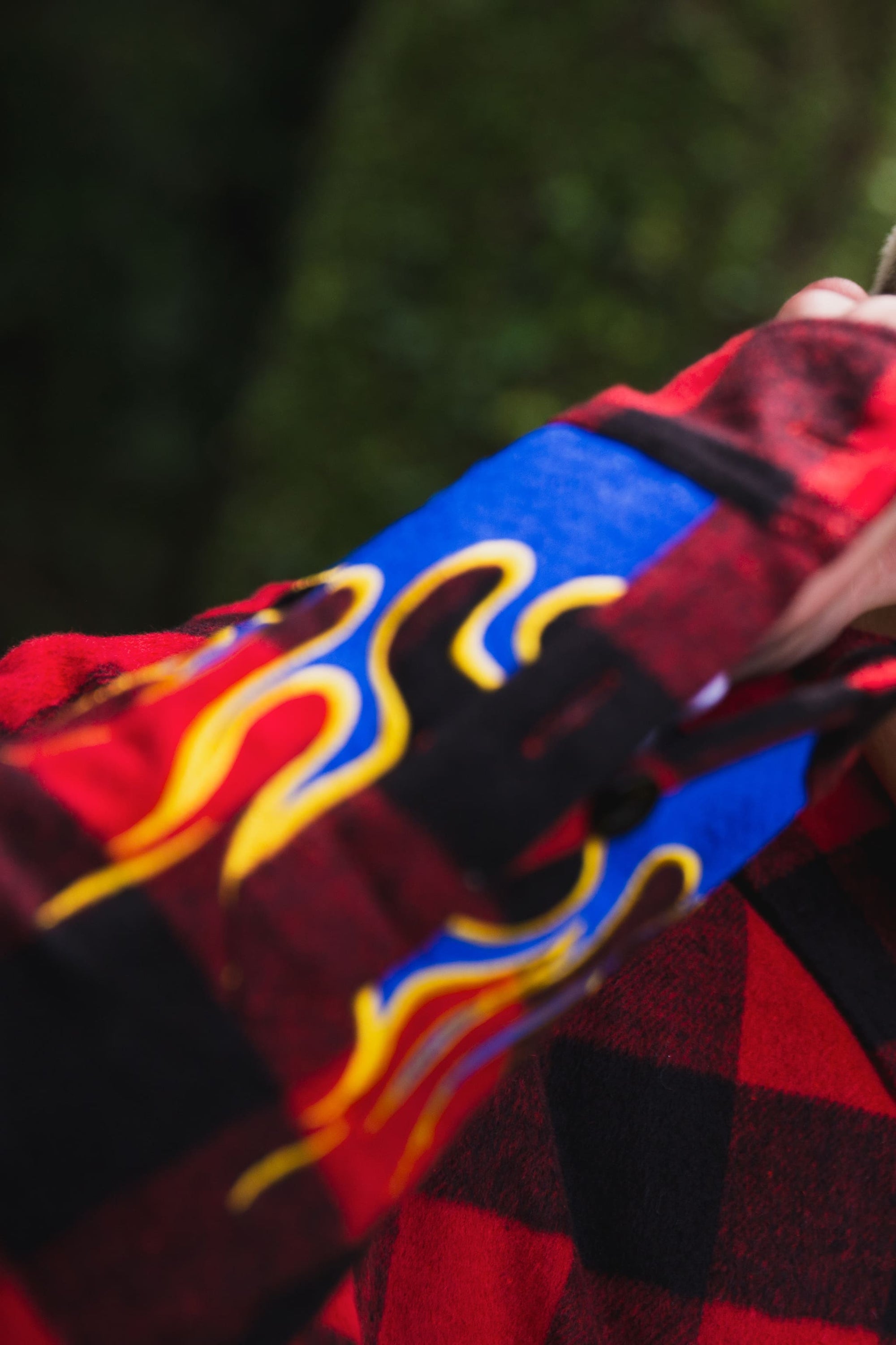 FIRE EMBROIDERY CHECK SHIRT JKT