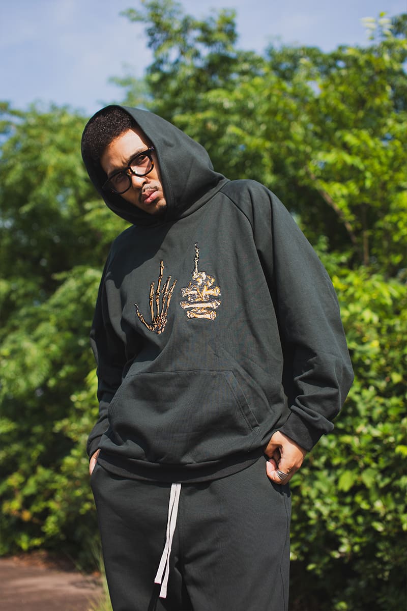 F●CKIN F●CK EMBROIDERY HOODIE - DARK GREEN