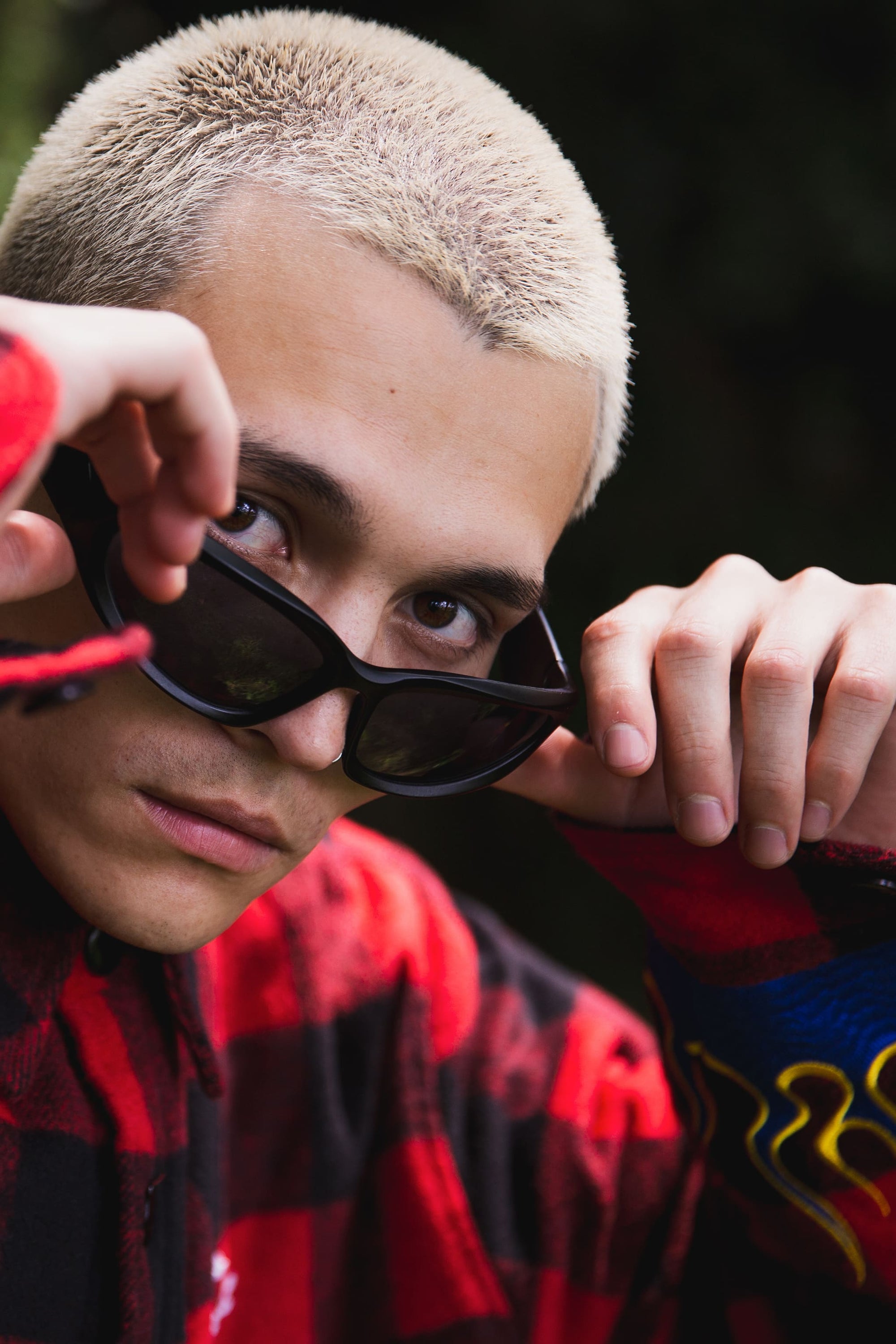 FIRE EMBROIDERY CHECK SHIRT JKT