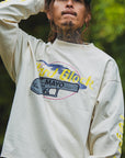 Hard Glock MAYO Embroidery Long Sleeve Tee - WHITE