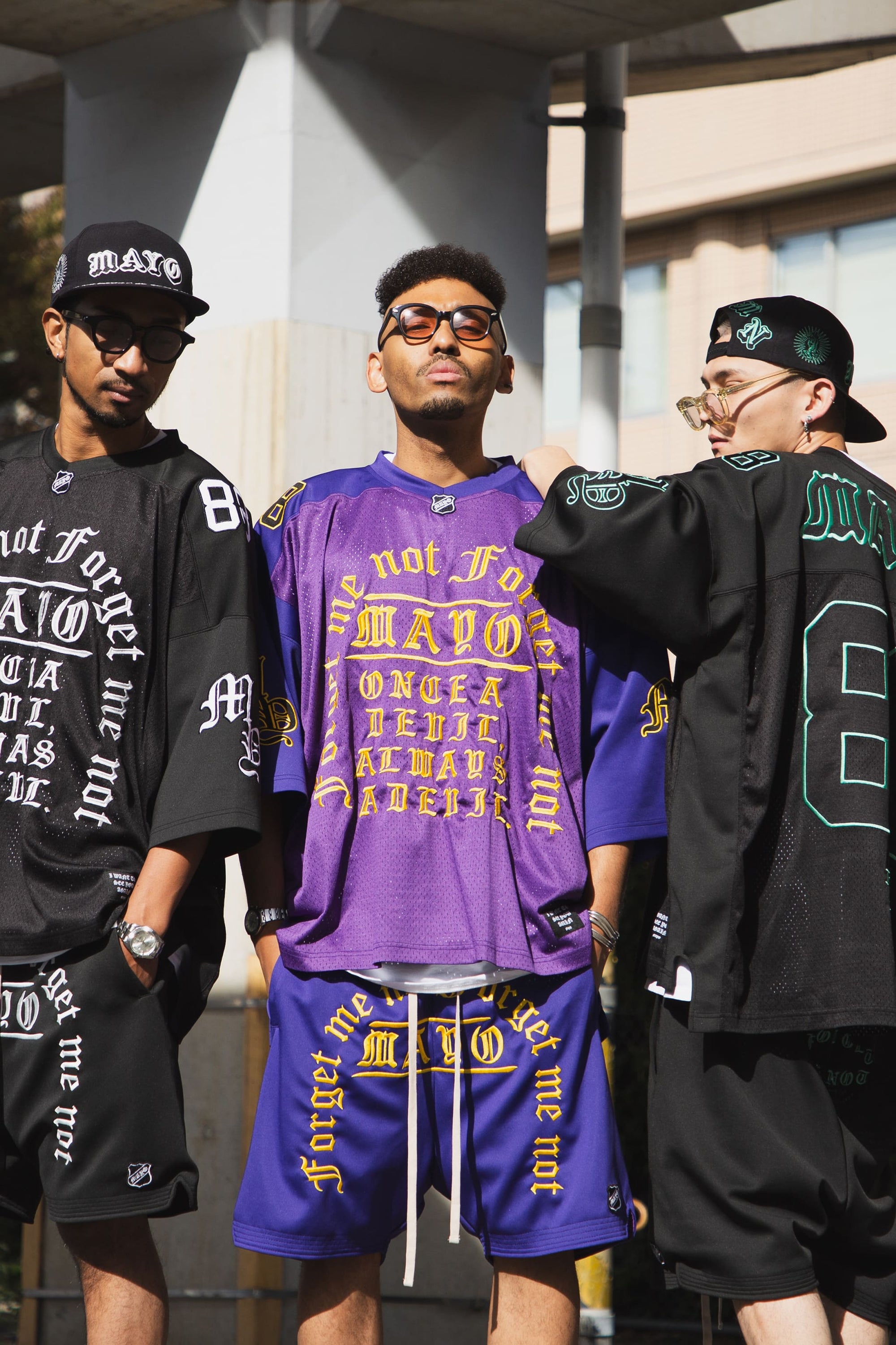 MAYO MESSAGE EMBROIDERY GAME SHORT SLEEVE SHIRT