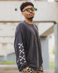 CROSS BORN SNAKE PRINT LONG SLEEVE TEE