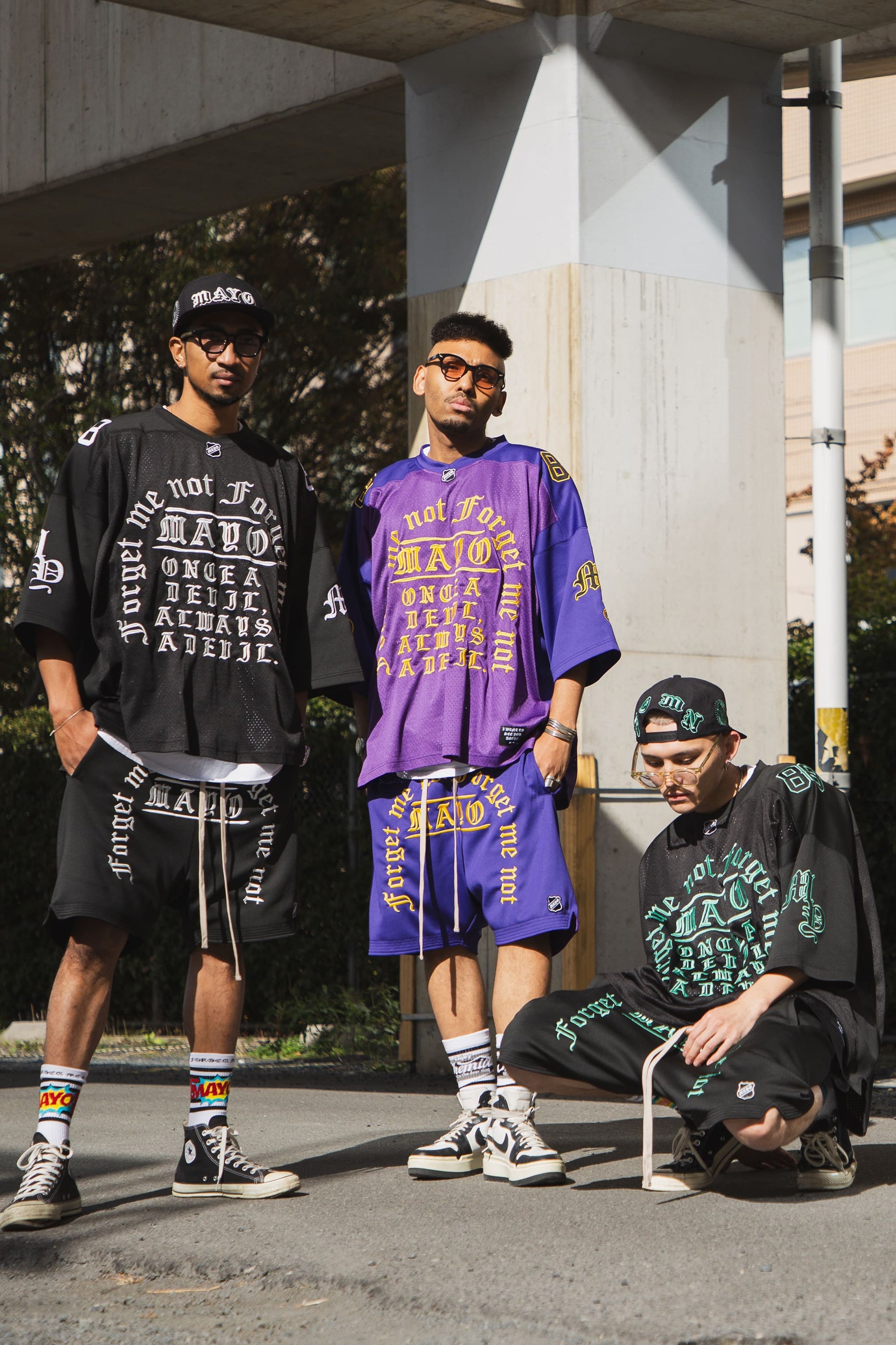 MAYO MESSAGE EMBROIDERY GAME SHORT SLEEVE SHIRT