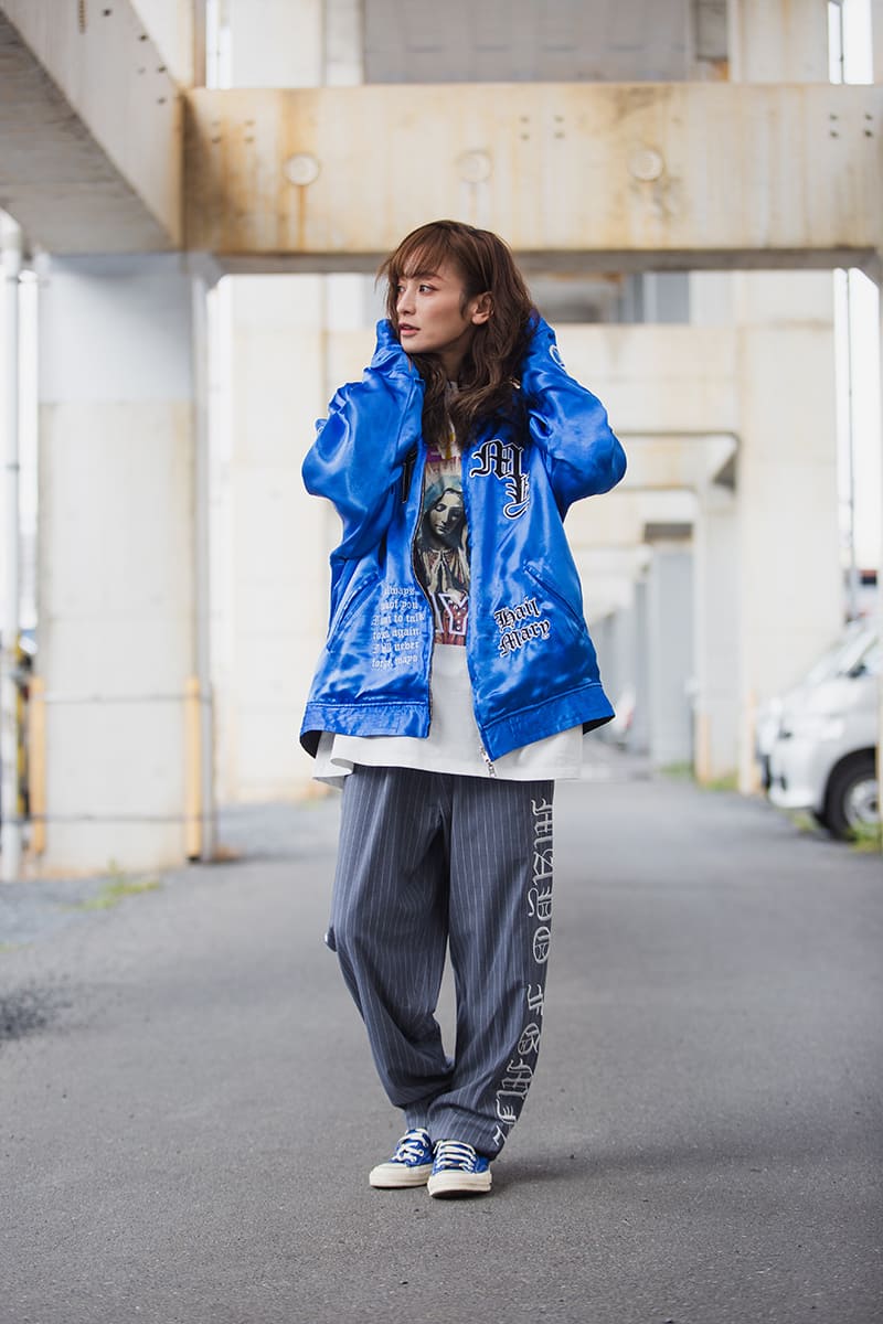 MAYO EMBROIDERY STRIPE EASY SLACKS