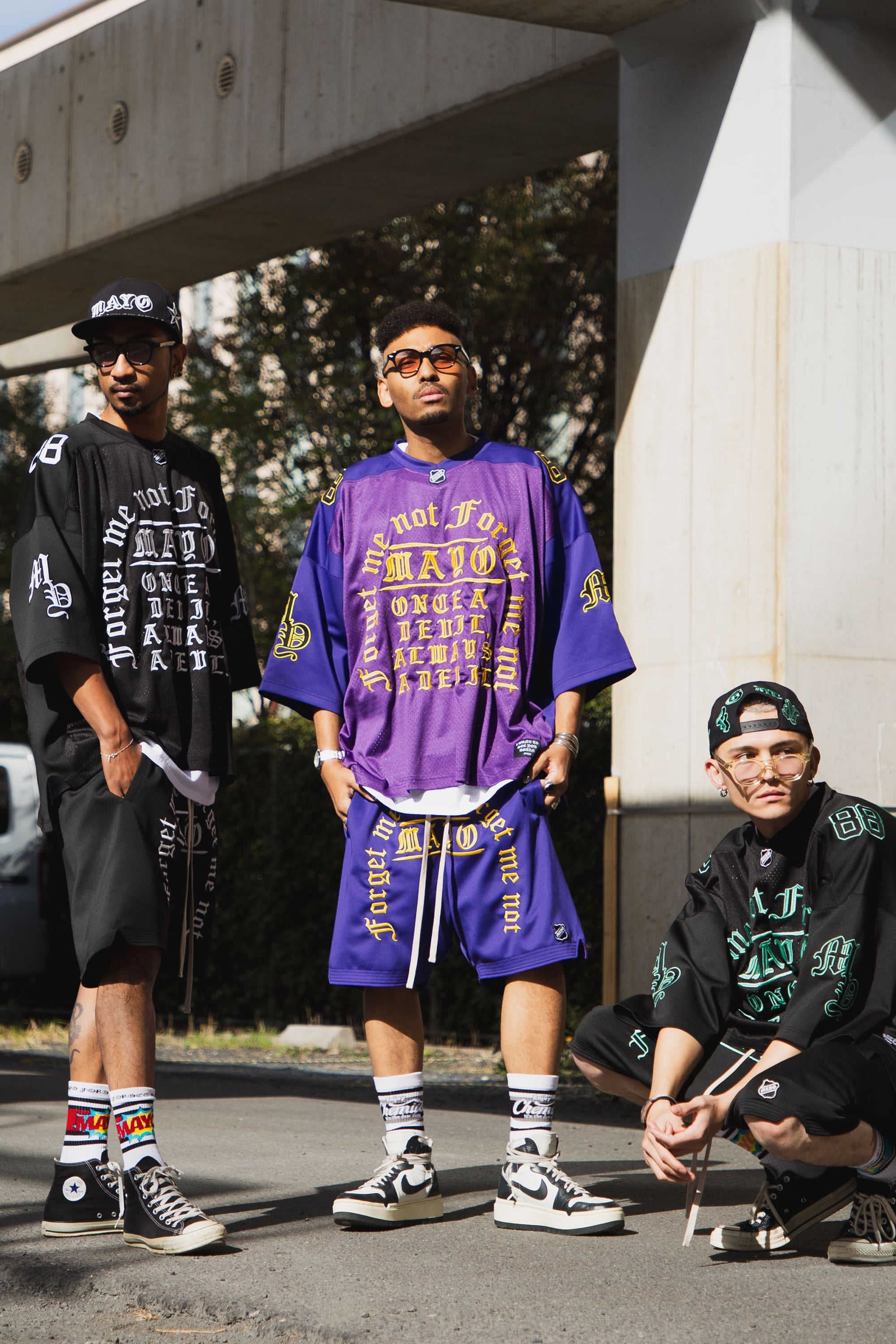 MAYO MESSAGE EMBROIDERY GAME SHORT SLEEVE SHIRT