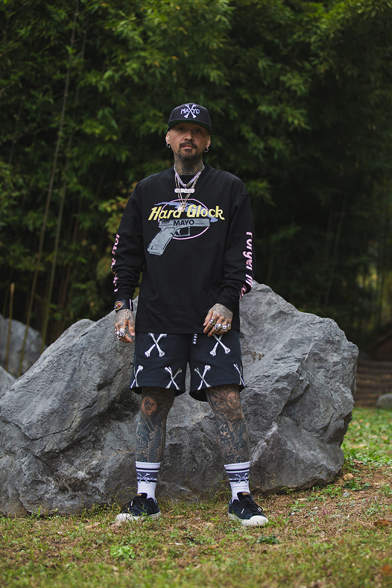 MAYO】Hard Glock MAYO Embroidery Long Sleeve Tee - BLACK