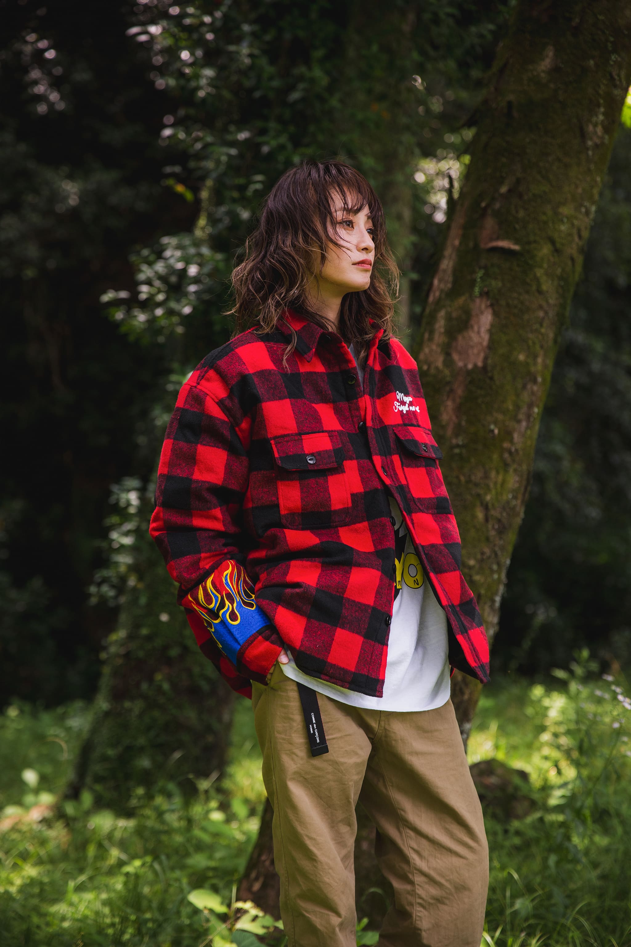 FIRE EMBROIDERY CHECK SHIRT JKT – MAYO