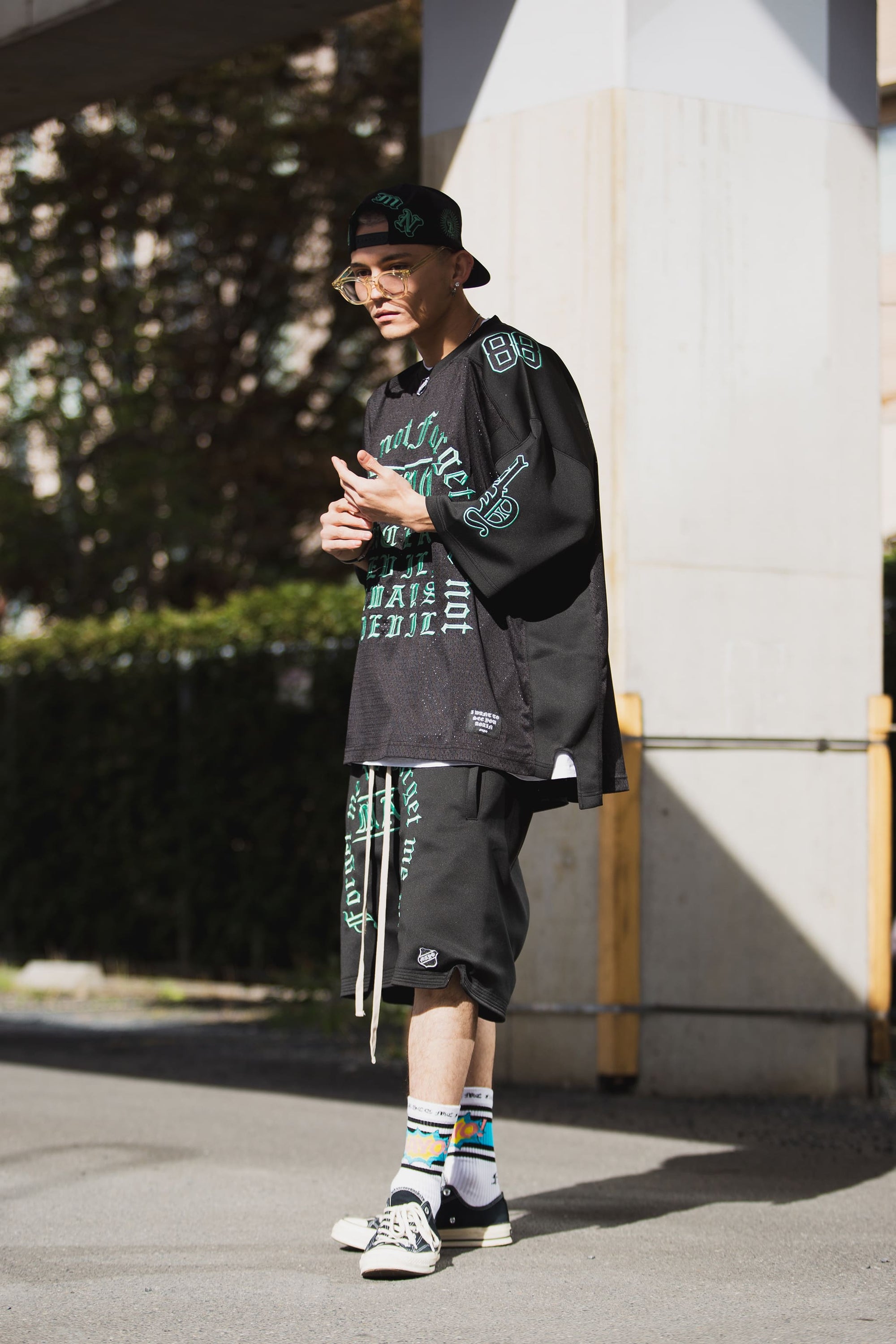 MAYO MESSAGE EMBROIDERY GAME SHORT SLEEVE SHIRT