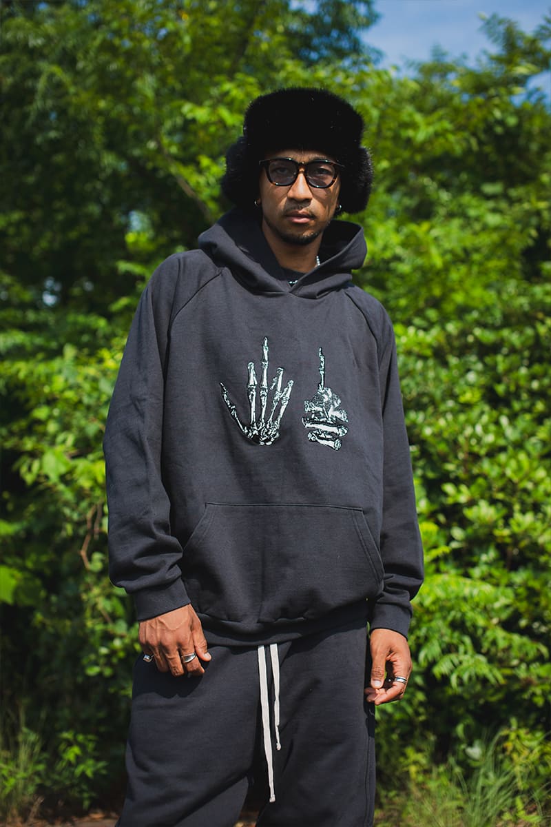 F●CKIN F●CK EMBROIDERY HOODIE - BLACK