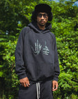 F●CKIN F●CK EMBROIDERY HOODIE - BLACK