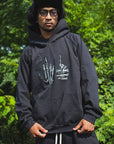 F●CKIN F●CK EMBROIDERY HOODIE - BLACK