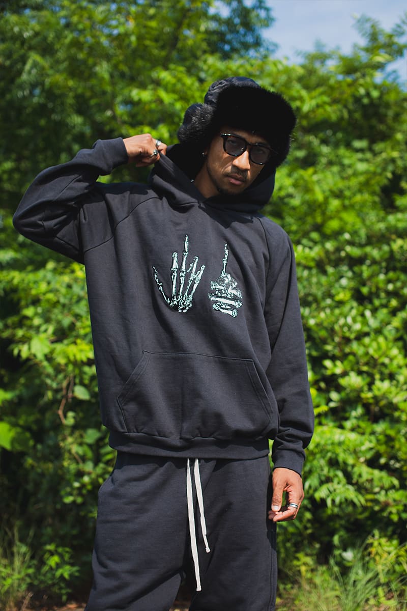 F●CKIN F●CK EMBROIDERY HOODIE - BLACK