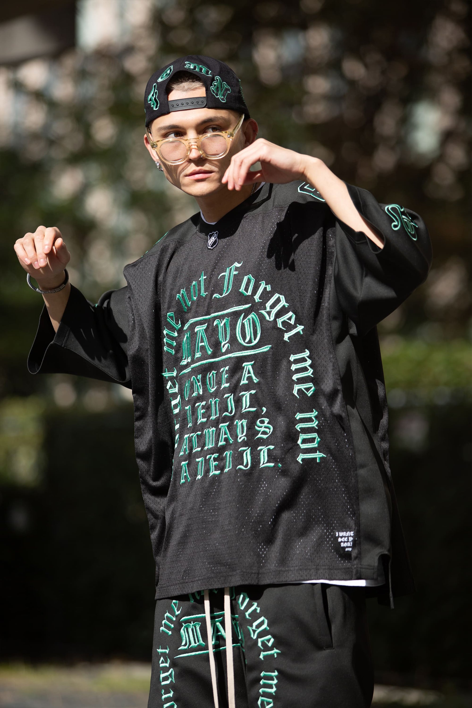 MAYO MESSAGE EMBROIDERY GAME SHORT SLEEVE SHIRT