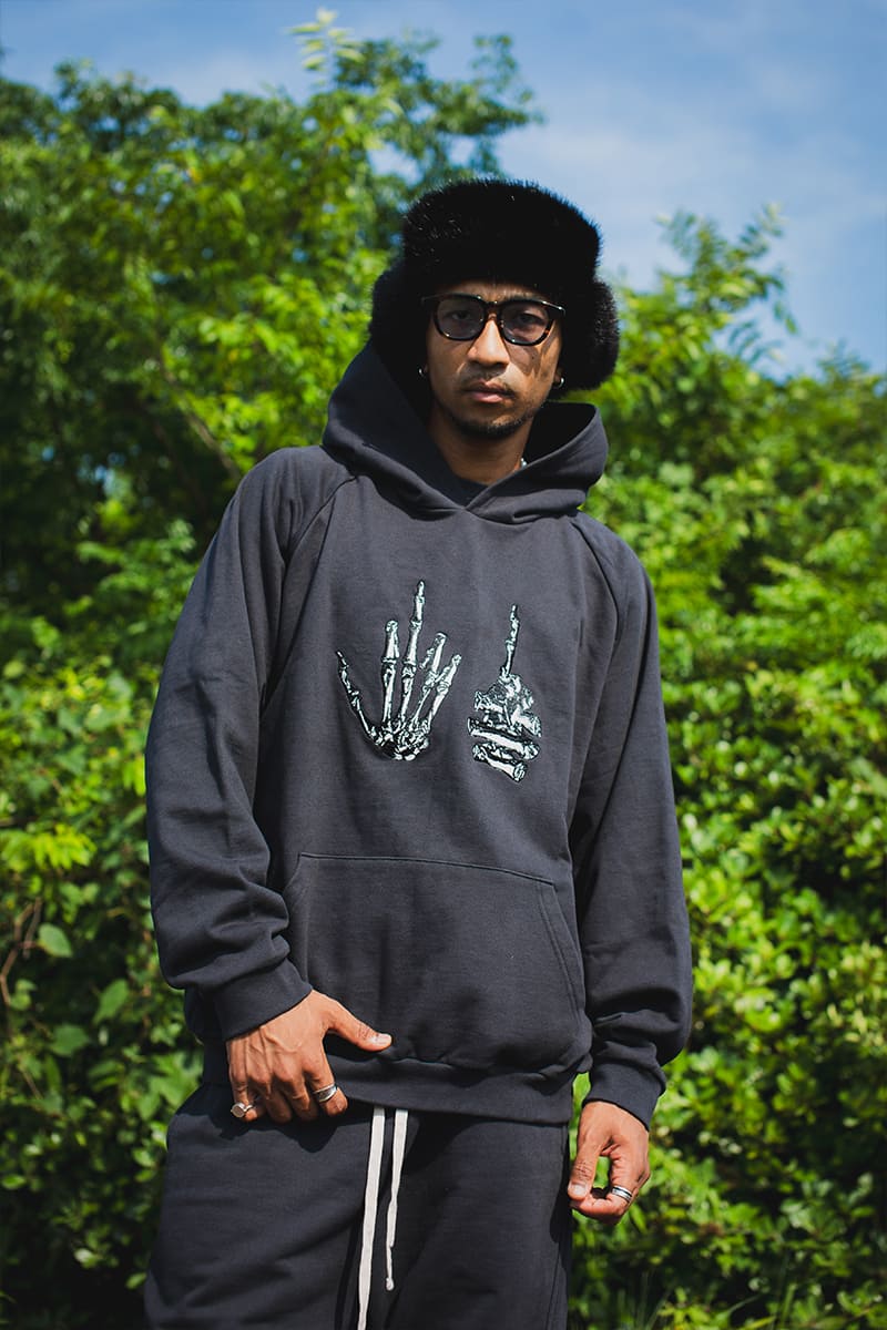 F●CKIN F●CK EMBROIDERY HOODIE - BLACK