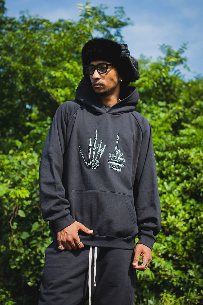 F●CKIN F●CK EMBROIDERY HOODIE - BLACK