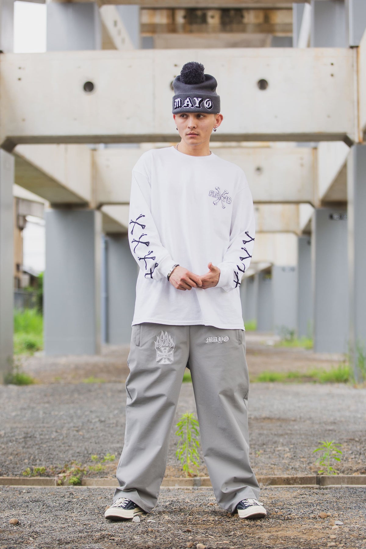 CROSS BORN SNAKE PRINT LONG SLEEVE TEE