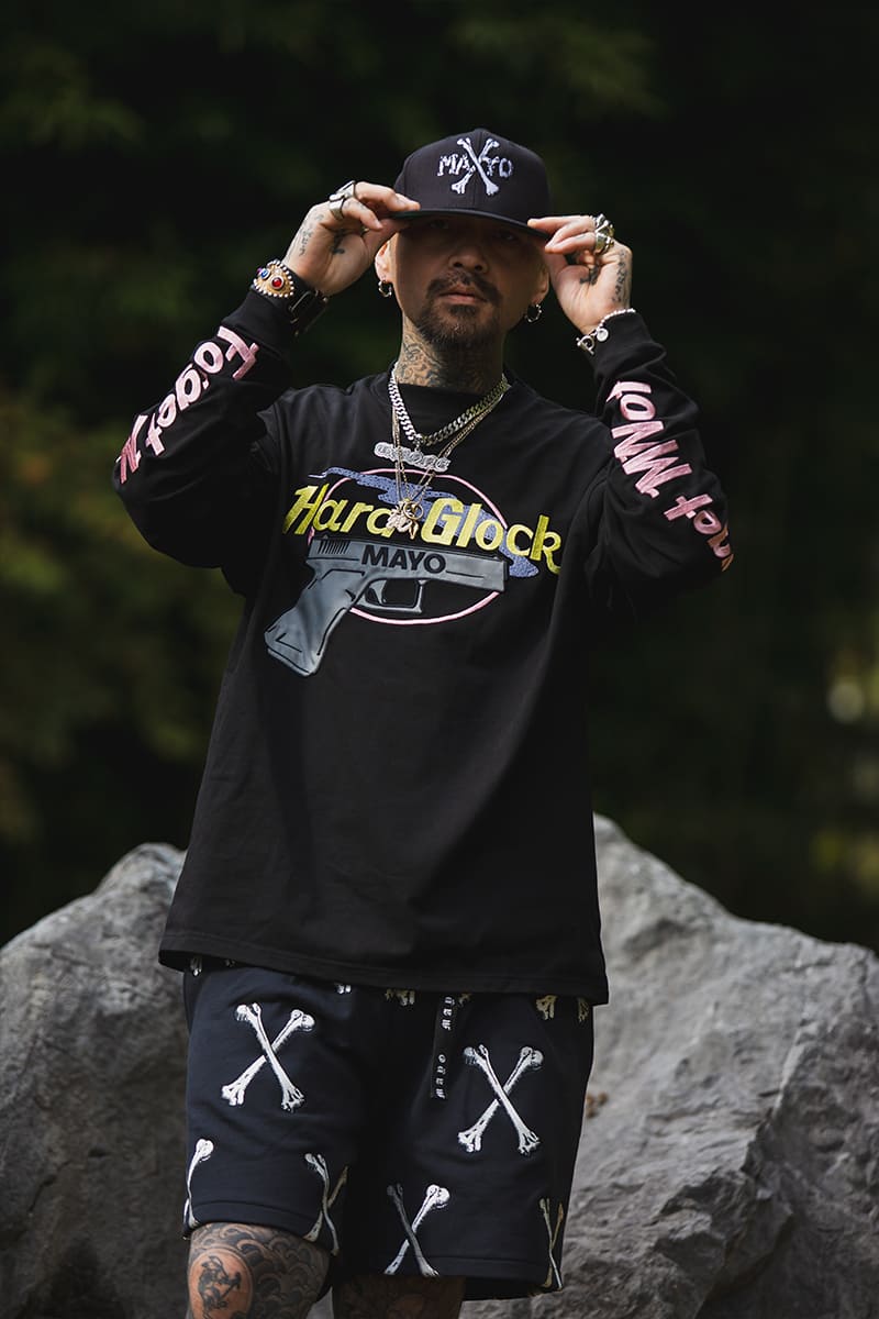 MAYO】Hard Glock MAYO Embroidery Long Sleeve Tee - BLACK