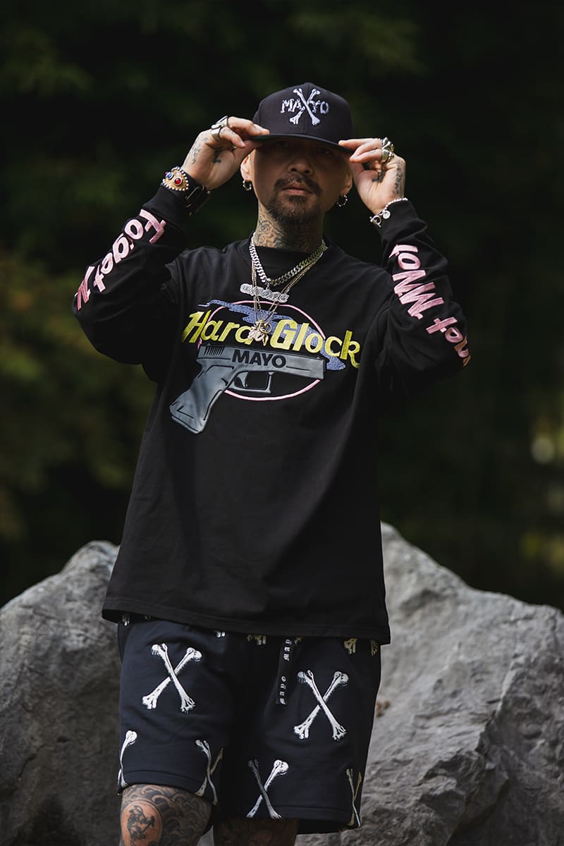 Hard Glock MAYO Embroidery Long Sleeve Tee - BLACK